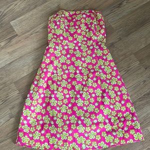 Lilly Pulitzer pink green and white dress